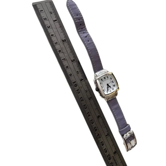 Brighton Women\'s Orchard Watch Silver with Blue Leather Band Has NEW BATTERY main image 5